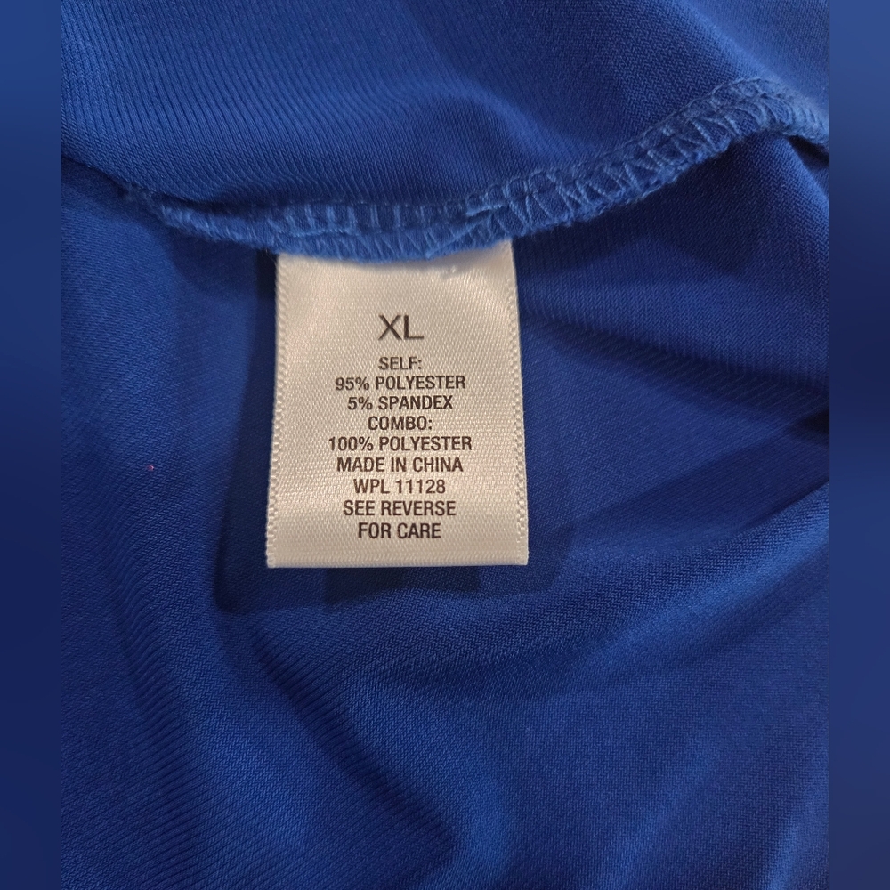 Roz & ALI Cobalt Vneck Short Sleeved Top XL - Picture 4 of 4